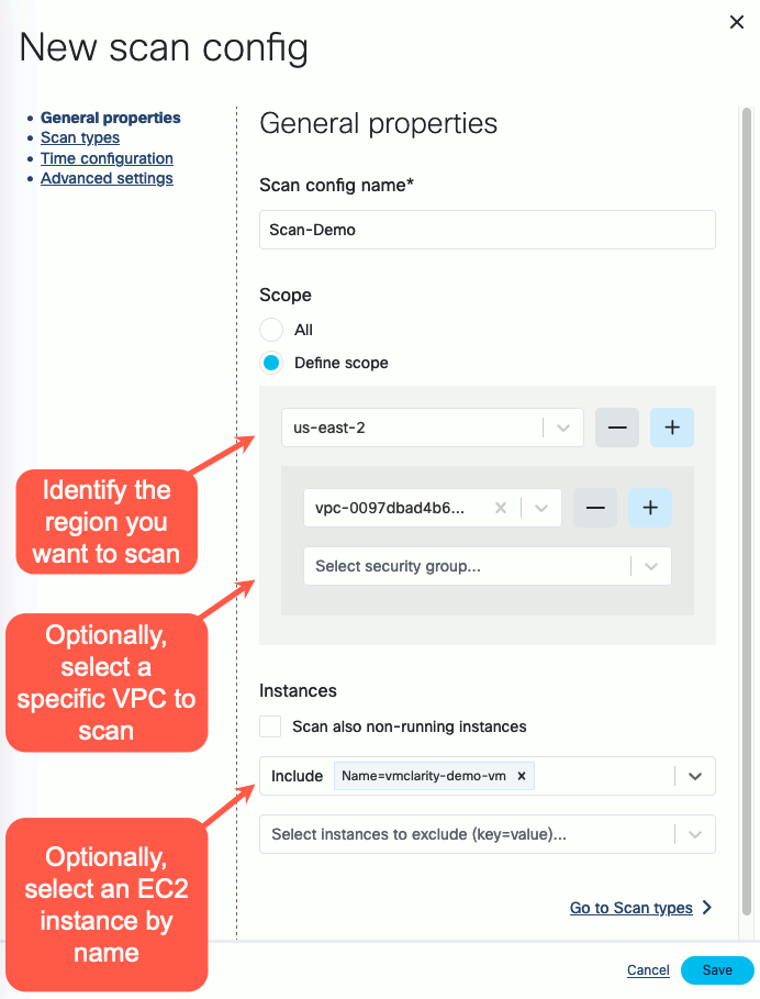 VMClarity Scan Setup - Step 2