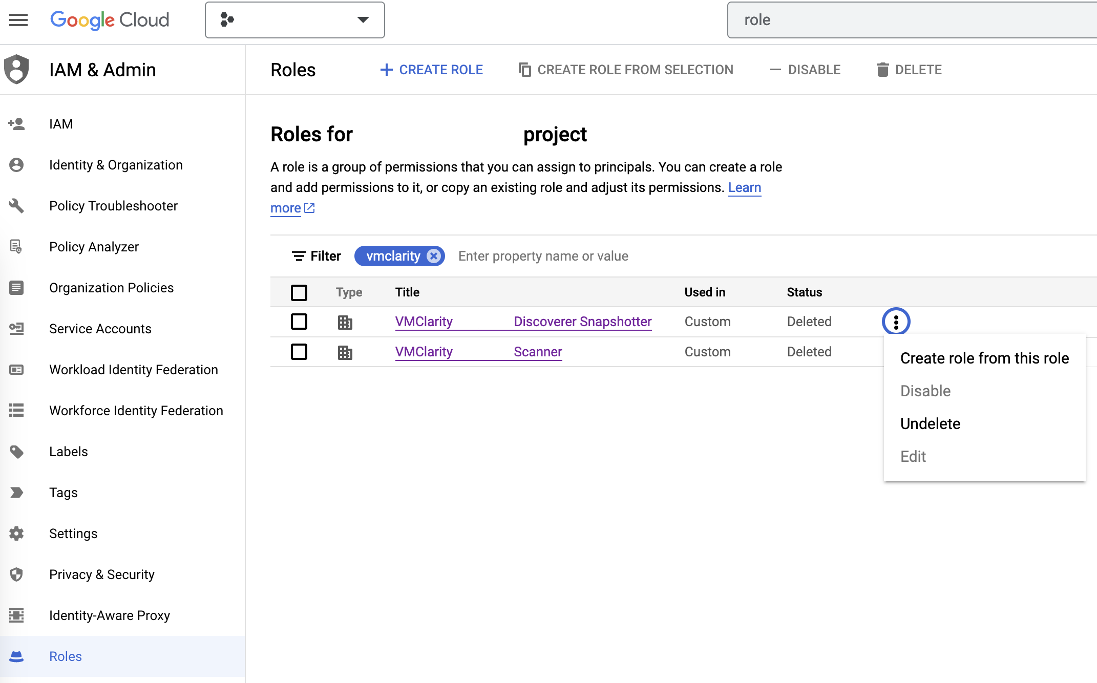 Undelete roles